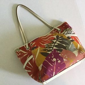 RELIC Cute Floral Tote Earth Tones Canvas VGUC!